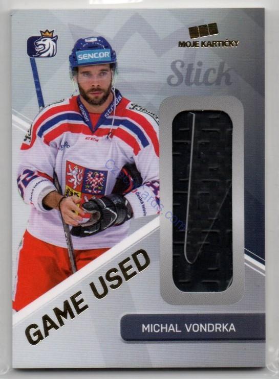 Michal Vondrka MK Cards 2019 Game Used Stick /25